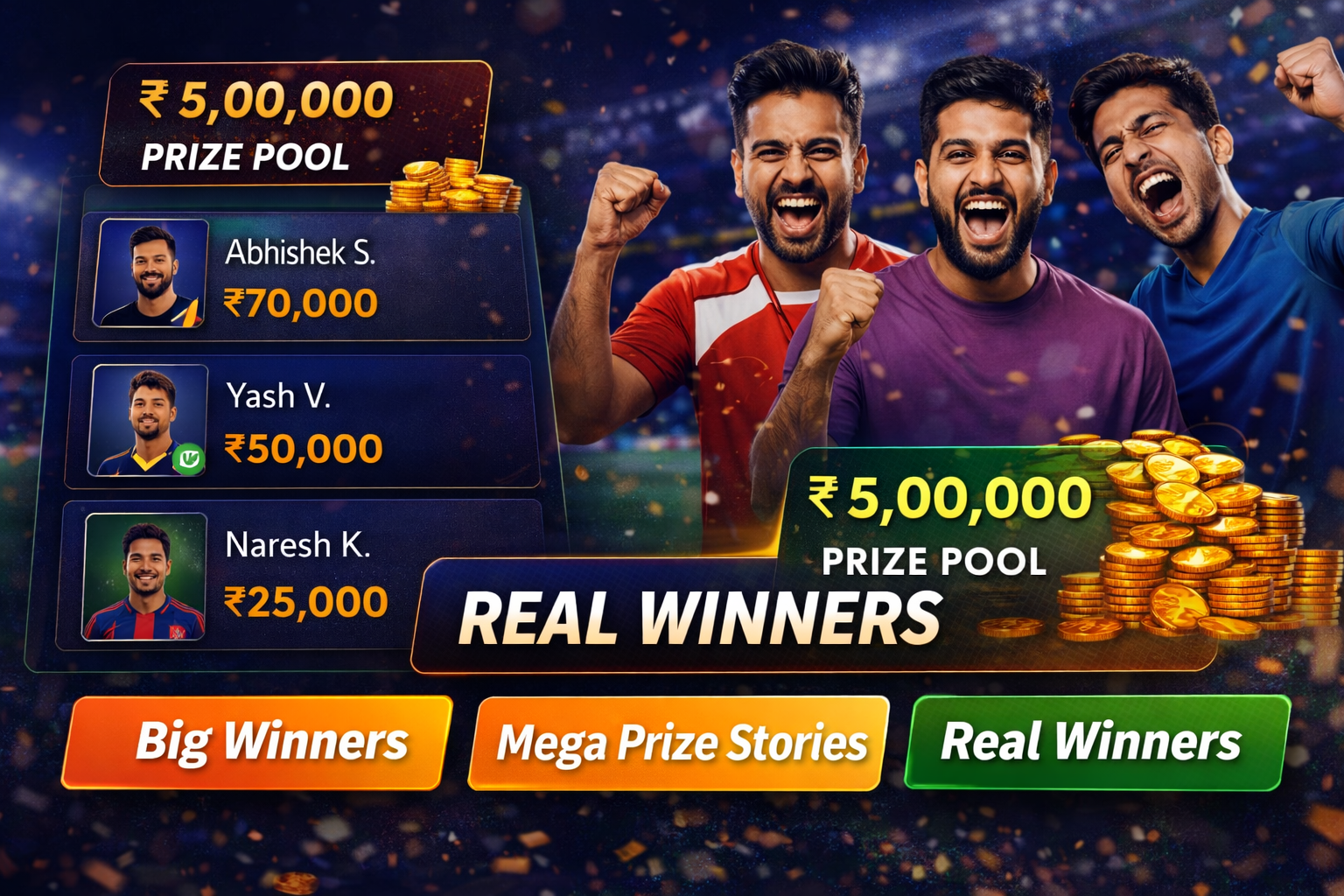 Come Play Hub fantasy cricket result notes