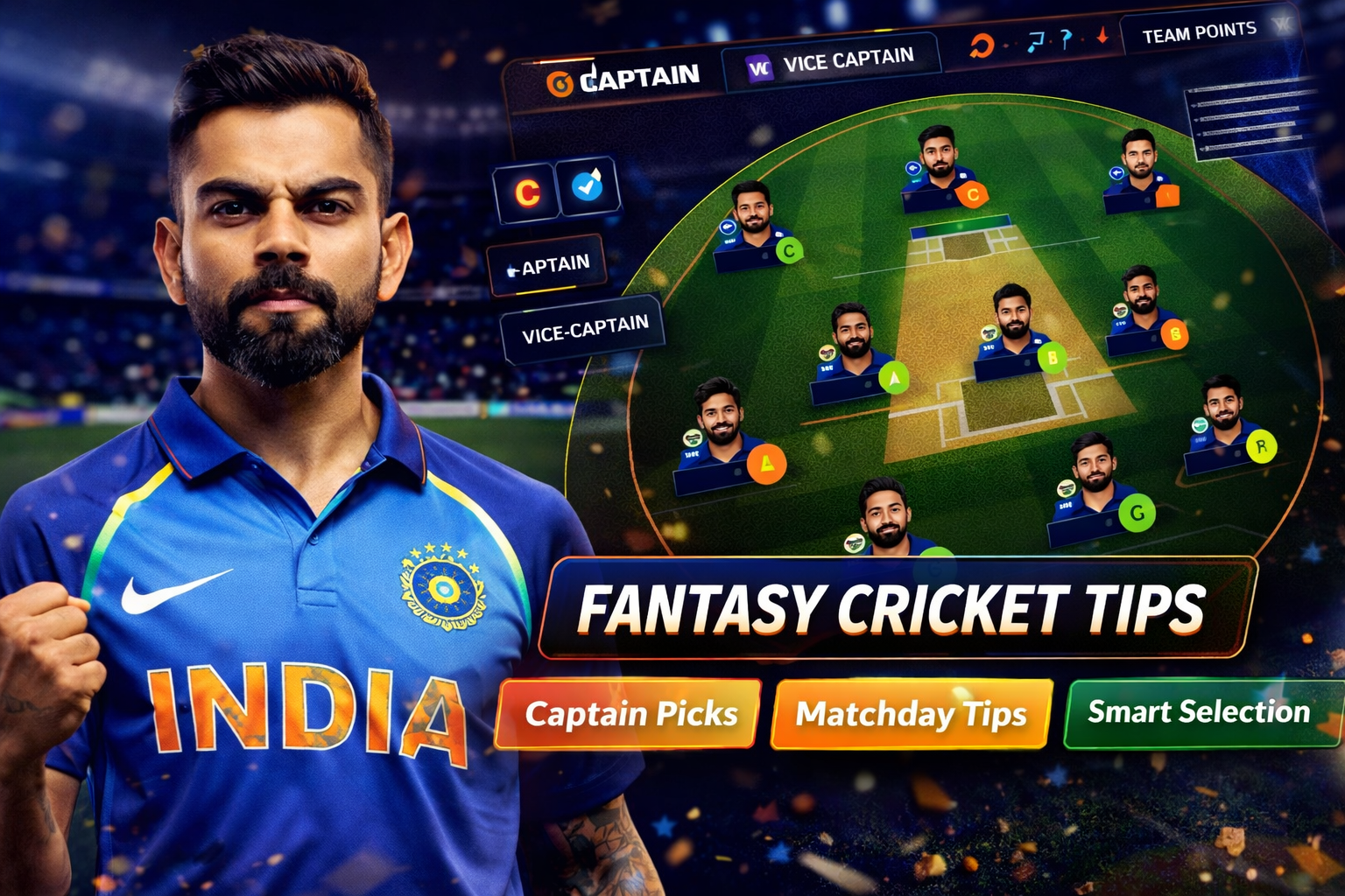 Come Play Hub role based fantasy cricket checklist